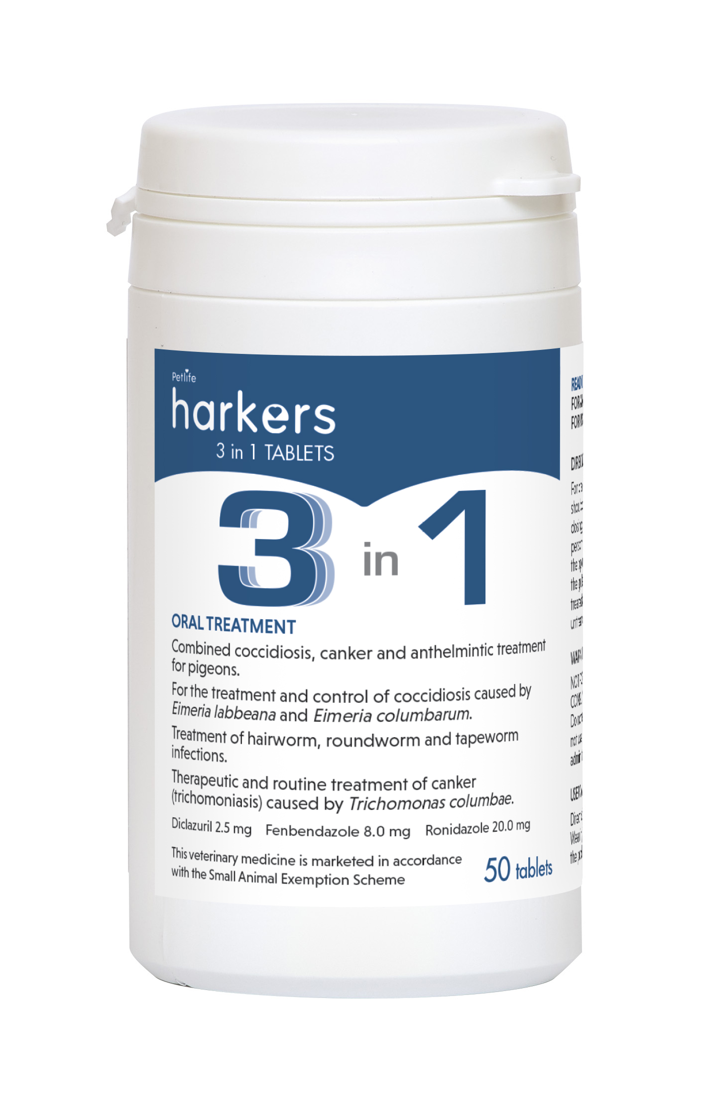 3 in 1 pigeon treatment Treats Canker, Coccidiosis and Worms www